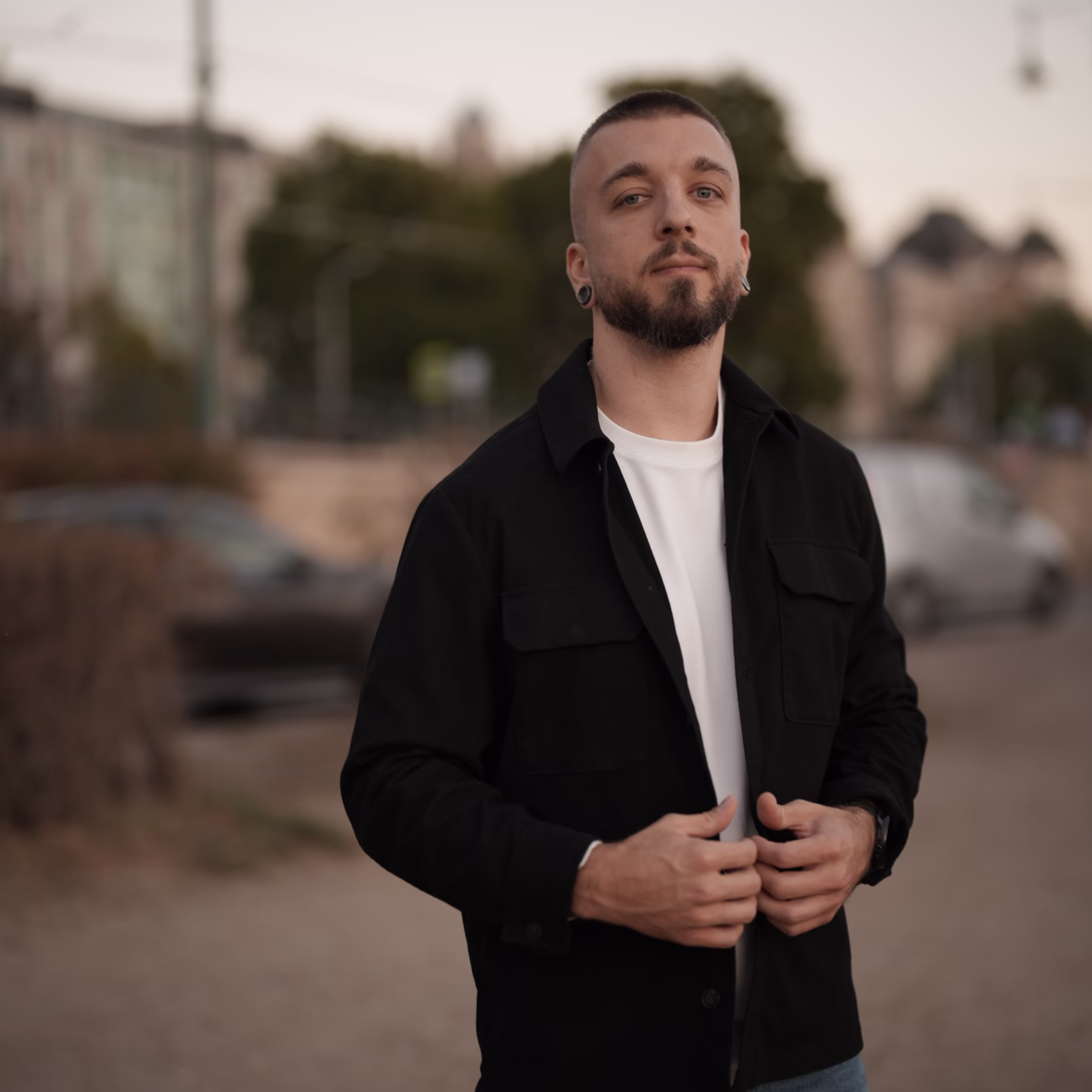 Antonio Scardovi on a street in Budapest